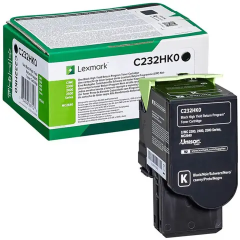 Lexmark C232HK0 - Czarny toner XL do Lexmark MC2325adw, MC2425adw, MC2535adwe, MC2640adwe, C2325dw, C2425dw, C2535dw